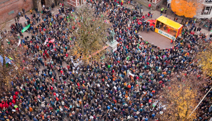 Manifestatie Amelisweerd 16 november 2024 Domplein. Foto Rob Huibers.