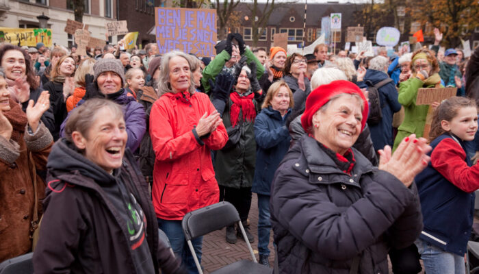Manifestatie Amelisweerd 16 november 2024 Domplein. Foto Rob Huibers.