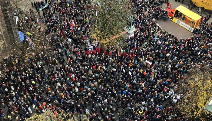 Manifestatie Amelisweerd 16 november 2024 Domplein. Foto Rob Huibers.