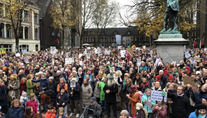 Manifestatie Amelisweerd 16 november 2024 Domplein. Foto Rob Huibers.