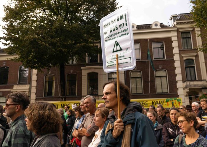 Amelisweerd demo 27 september 2025. Foto: Liesbeth Paardekooper.