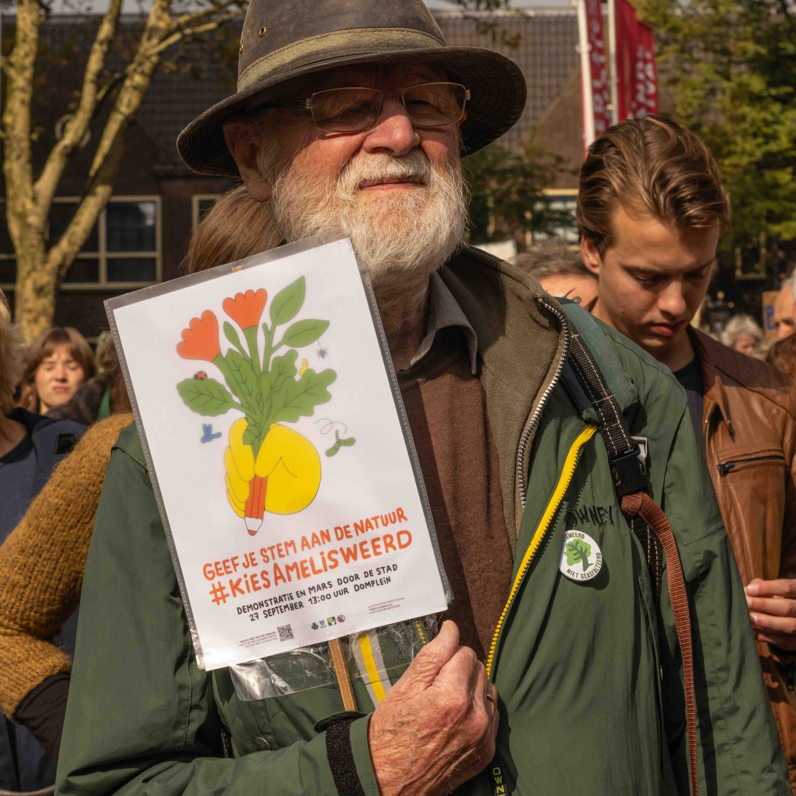 Amelisweerd demo 27 september 2025. Foto: Liesbeth Paardekooper.