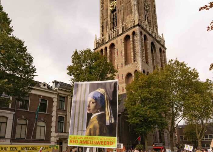 Amelisweerd demo 27 september 2025. Foto: Liesbeth Paardekooper.