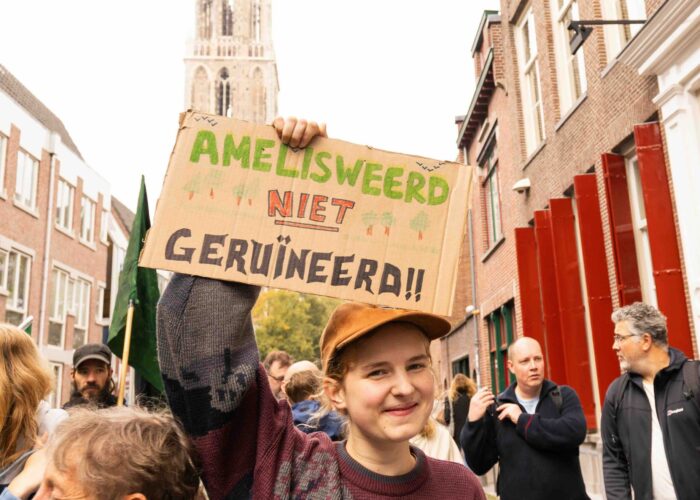 Amelisweerd demo 27 september 2025. Foto: Liesbeth Paardekooper.