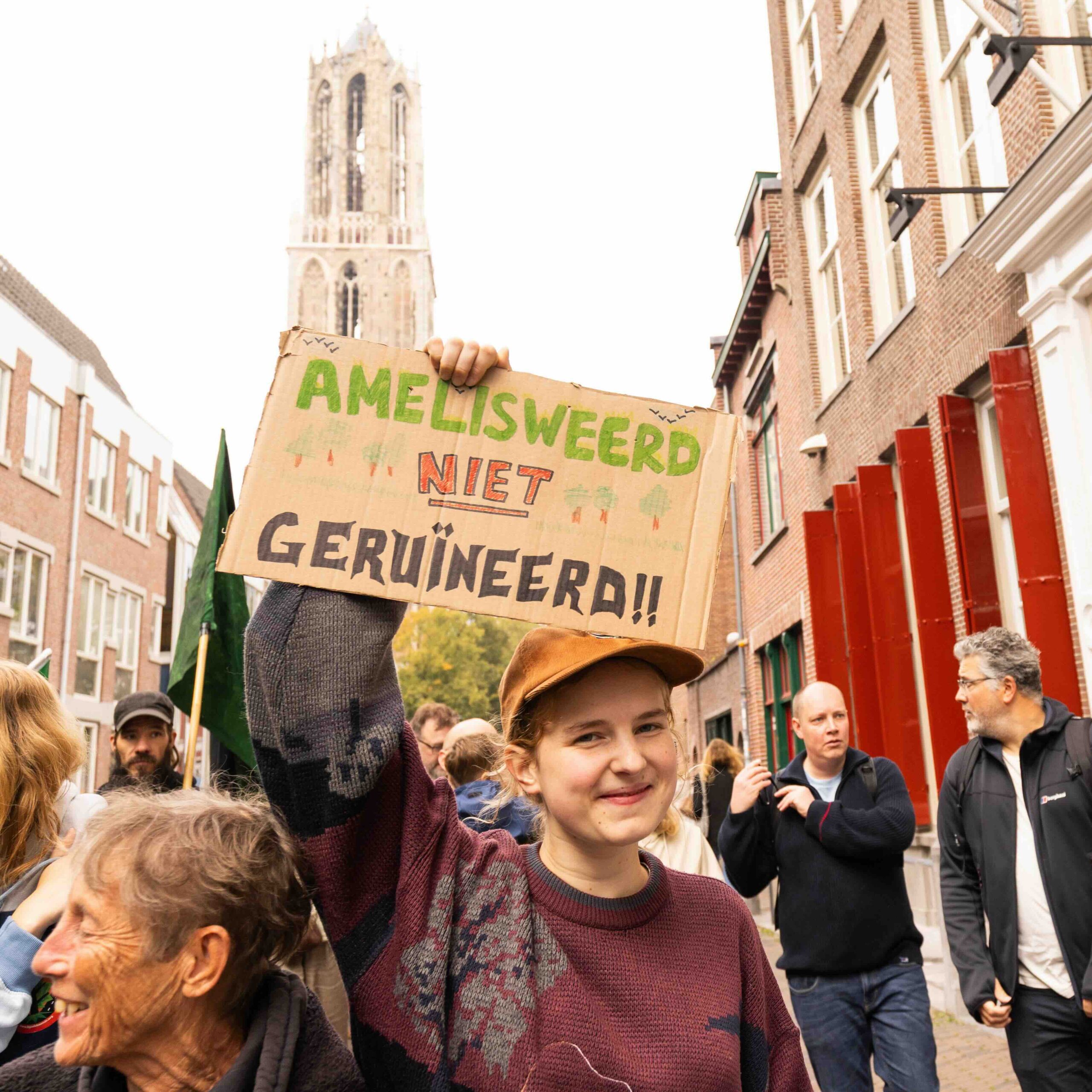 Amelisweerd demo 27 september 2025. Foto: Liesbeth Paardekooper.