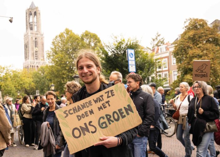 Amelisweerd demo 27 september 2025. Foto: Liesbeth Paardekooper.