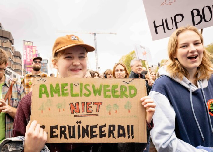 Amelisweerd demo 27 september 2025. Foto: Liesbeth Paardekooper.