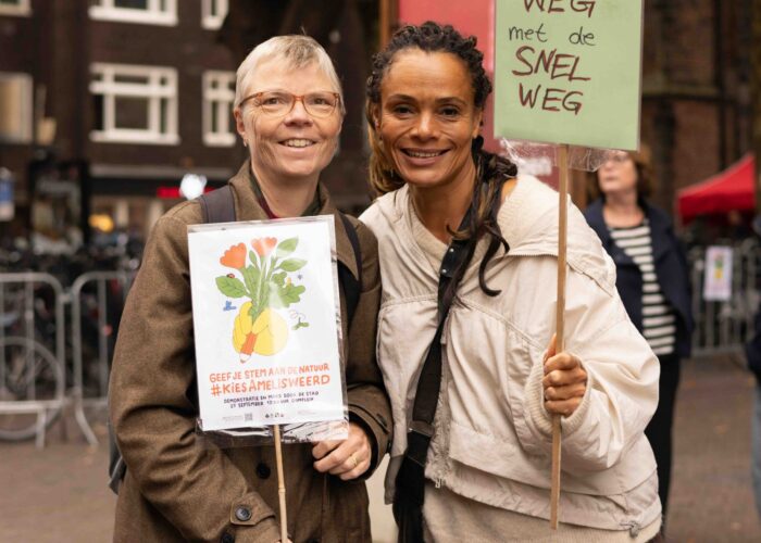 Amelisweerd demo 27 september 2025. Foto: Liesbeth Paardekooper.